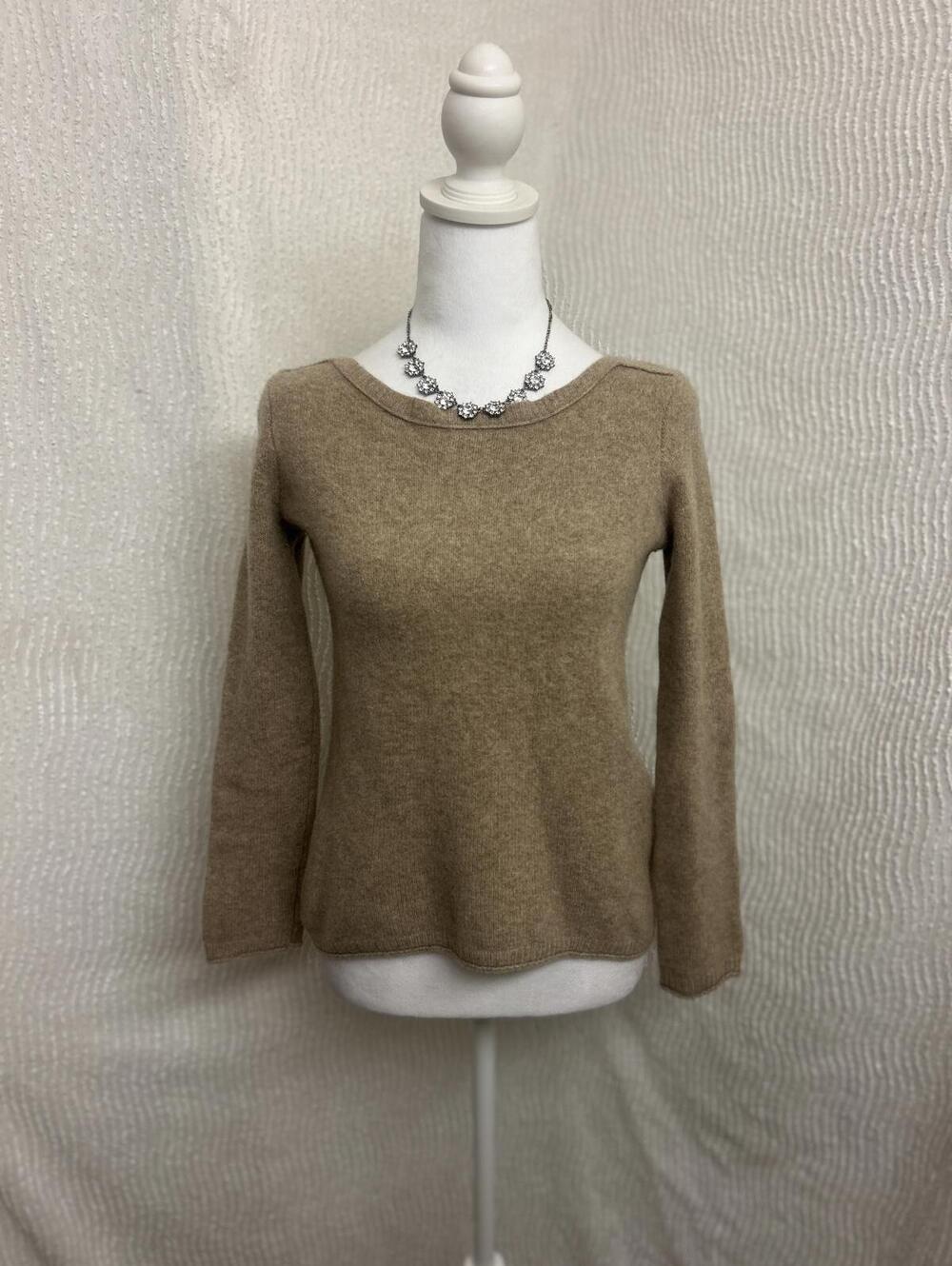 Madewell Merino Wool Sweater Tan Beige Women’s Size S Soft Classic Minimalist